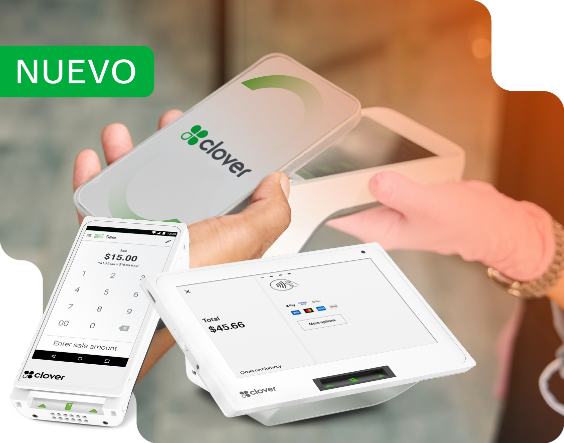 Imagen celular con el logo de clover