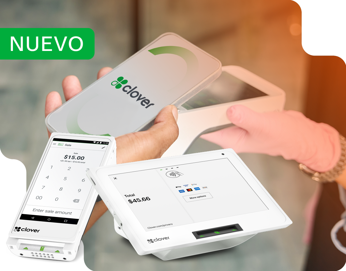 Imagen celular con el logo de clover