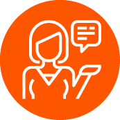 Icono persona atención al cliente